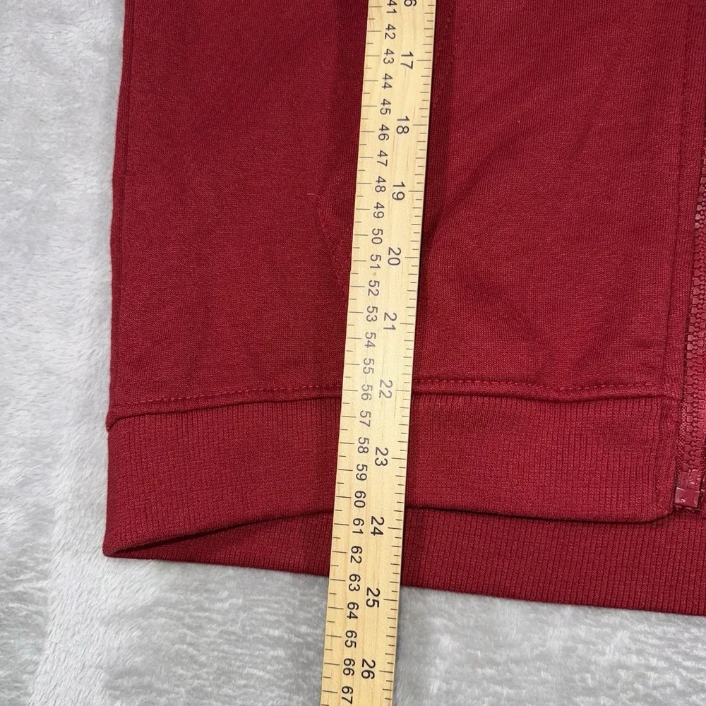 True Religion Hoodie Mens Large Maroon Full Zip Logo‎ Brand Jeans Sweatshirt